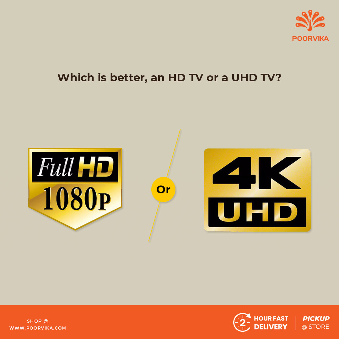 Which is better, an HD TV or a UHD TV? - Poorvika Blog