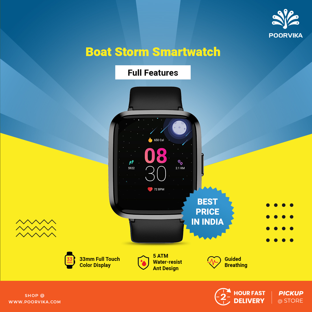 Boat storm smartwatch discount features