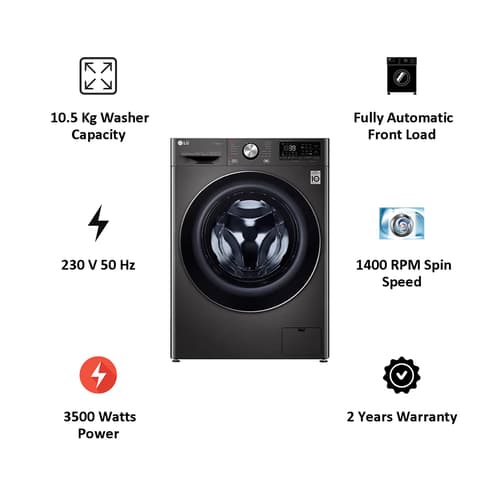 LG 10kg front load washing machine 